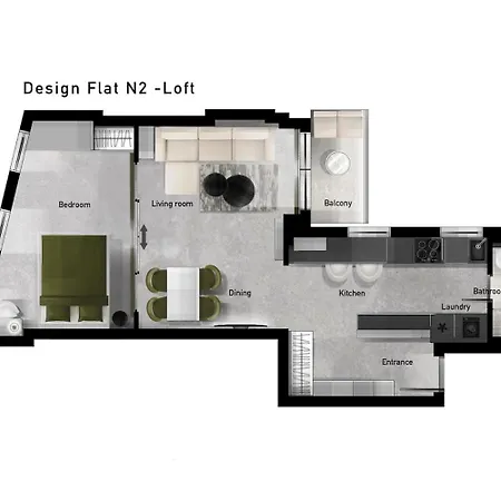 The Loft - Parking - Washer&dryer - Port View - Balcony Apartment *